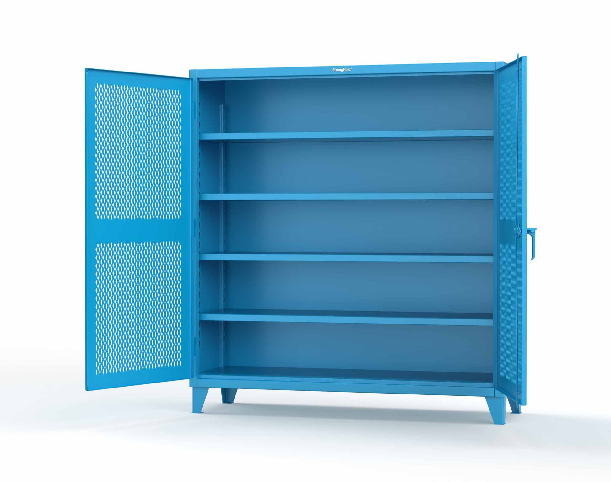 Extreme Duty 12 GA Cabinet with Ventilated (Diamond) Doors - 78 In. W x 24 In. D x 78 In. H - 66-V-244-5012