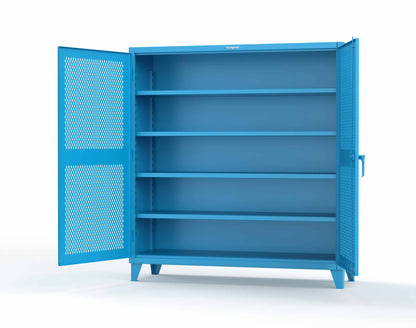 Extreme Duty 12 GA Cabinet with Ventilated (Diamond) Doors - 78 In. W x 24 In. D x 78 In. H - 66-V-244-5012