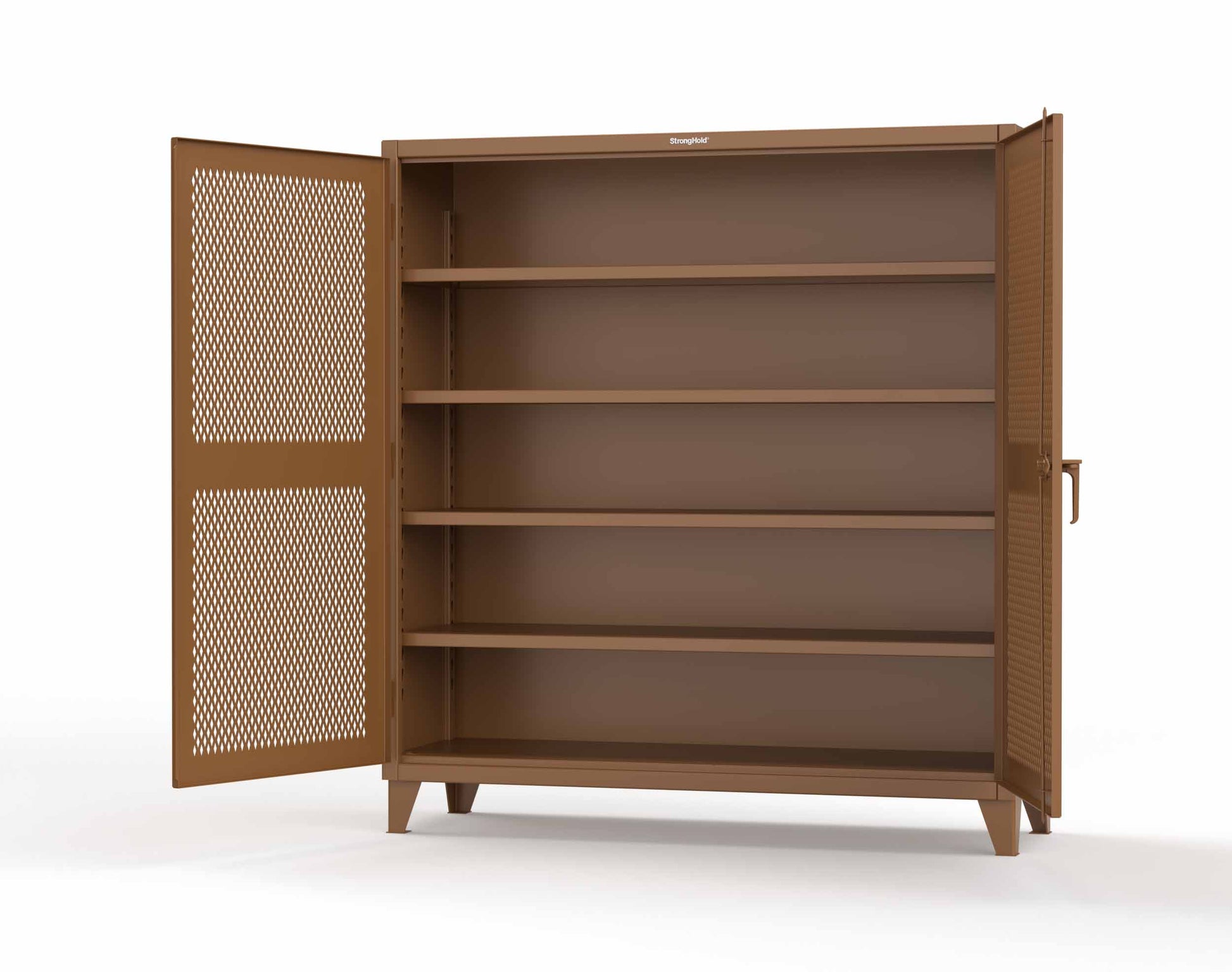 Extreme Duty 12 GA Cabinet with Ventilated (Diamond) Doors - 78 In. W x 24 In. D x 78 In. H - 66-V-244-8008