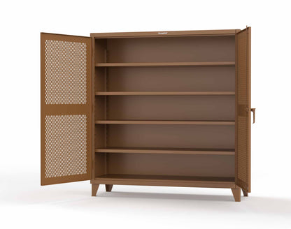 Extreme Duty 12 GA Cabinet with Ventilated (Diamond) Doors - 78 In. W x 24 In. D x 78 In. H - 66-V-244-8008