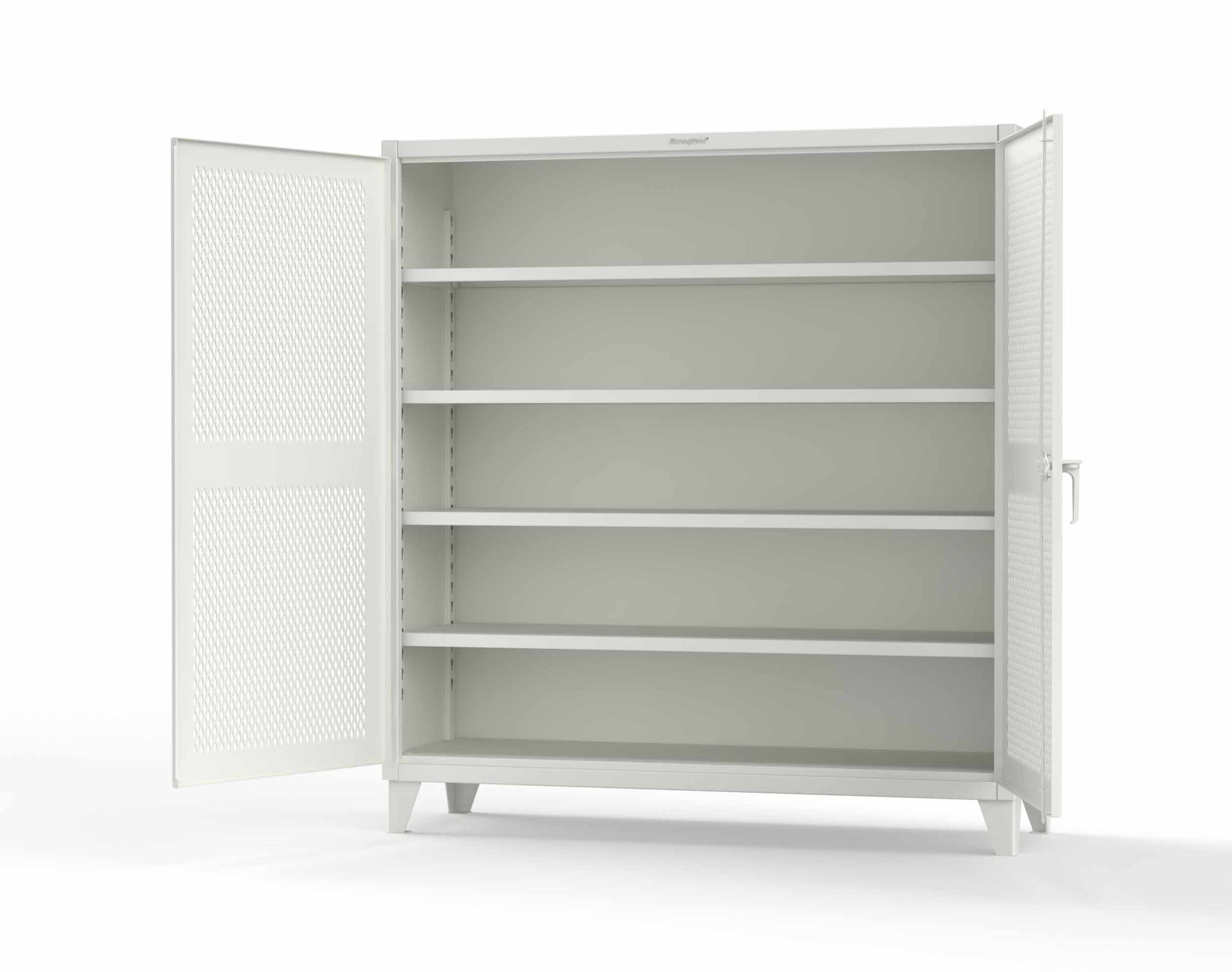 Extreme Duty 12 GA Cabinet with Ventilated (Diamond) Doors - 78 In. W x 24 In. D x 78 In. H - 66-V-244-9003