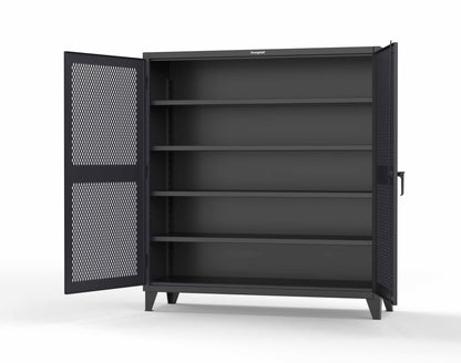 Extreme Duty 12 GA Cabinet with Ventilated (Diamond) Doors - 78 In. W x 24 In. D x 78 In. H - 66-V-244-9005