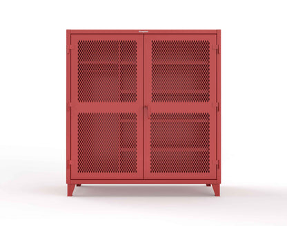 Extreme Duty 12 GA Uniform Ventilated (Diamond) Cabinet with 4 Shelves - 72 In. W x 24 In. D x 78 In. H - 66-V-W-245-3001