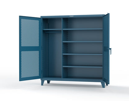 Extreme Duty 12 GA Uniform Ventilated (Diamond) Cabinet with 4 Shelves - 72 In. W x 24 In. D x 78 In. H - 66-V-W-245-5010