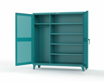 Extreme Duty 12 GA Uniform Ventilated (Diamond) Cabinet with 4 Shelves - 72 In. W x 24 In. D x 78 In. H - 66-V-W-245-5021