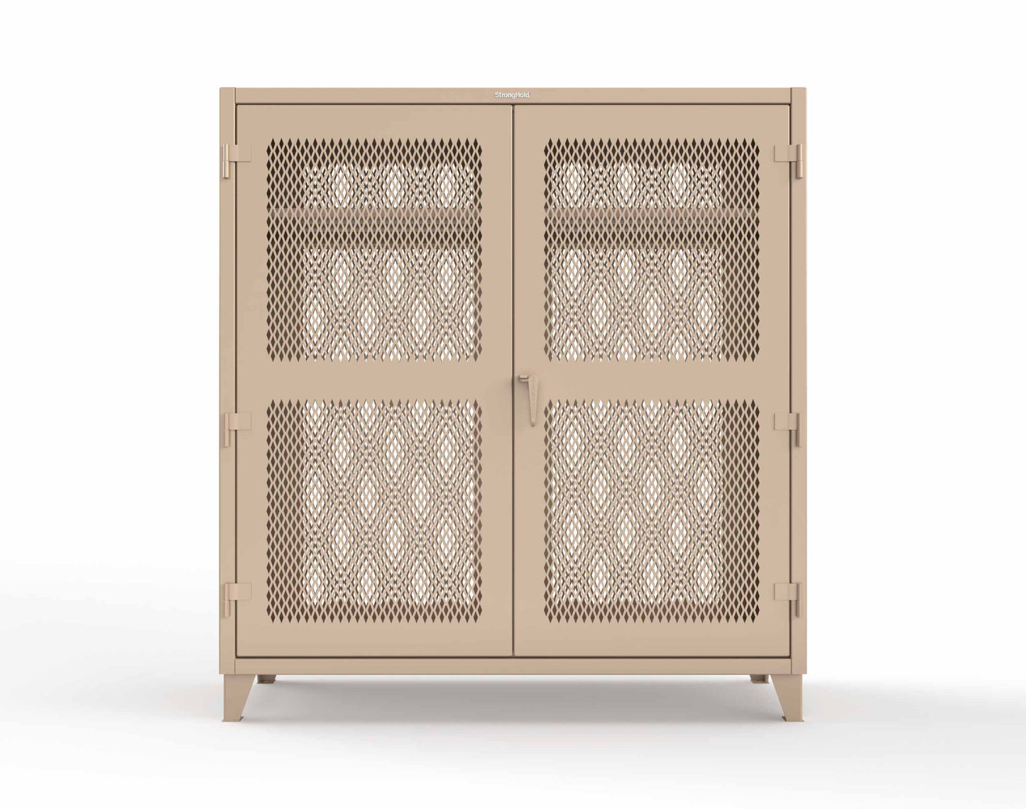Extreme Duty 12 GA Fully-Ventilated Uniform Cabinet with Hanger Rod, 1 Shelf - 72 In. W x 24 In. D x 78 In. H - 66-VBS-241WR-1019