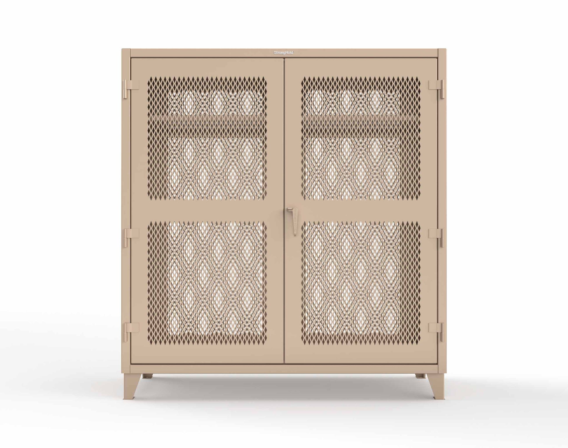 Extreme Duty 12 GA Fully-Ventilated Uniform Cabinet with Hanger Rod, 1 Shelf - 72 In. W x 24 In. D x 78 In. H - 66-VBS-241WR-1019