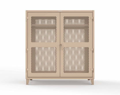 Extreme Duty 12 GA Fully-Ventilated Uniform Cabinet with Hanger Rod, 1 Shelf - 72 In. W x 24 In. D x 78 In. H - 66-VBS-241WR-1019