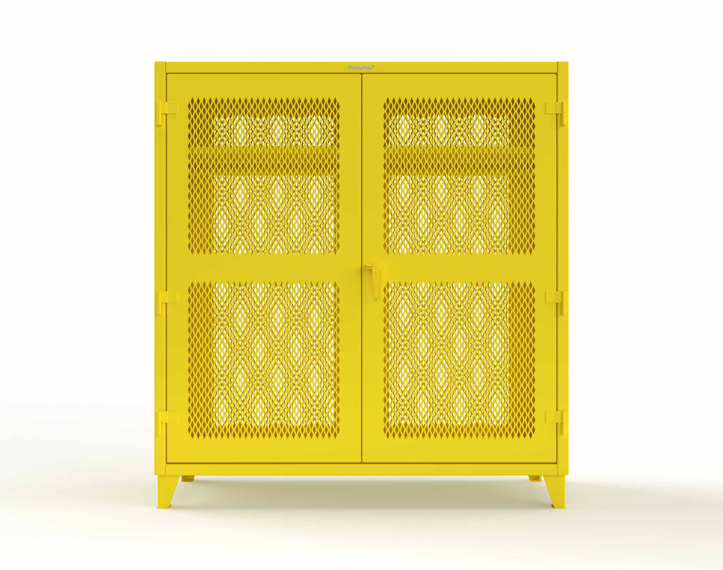 Extreme Duty 12 GA Fully-Ventilated Uniform Cabinet with Hanger Rod, 1 Shelf - 72 In. W x 24 In. D x 78 In. H - 66-VBS-241WR-1021