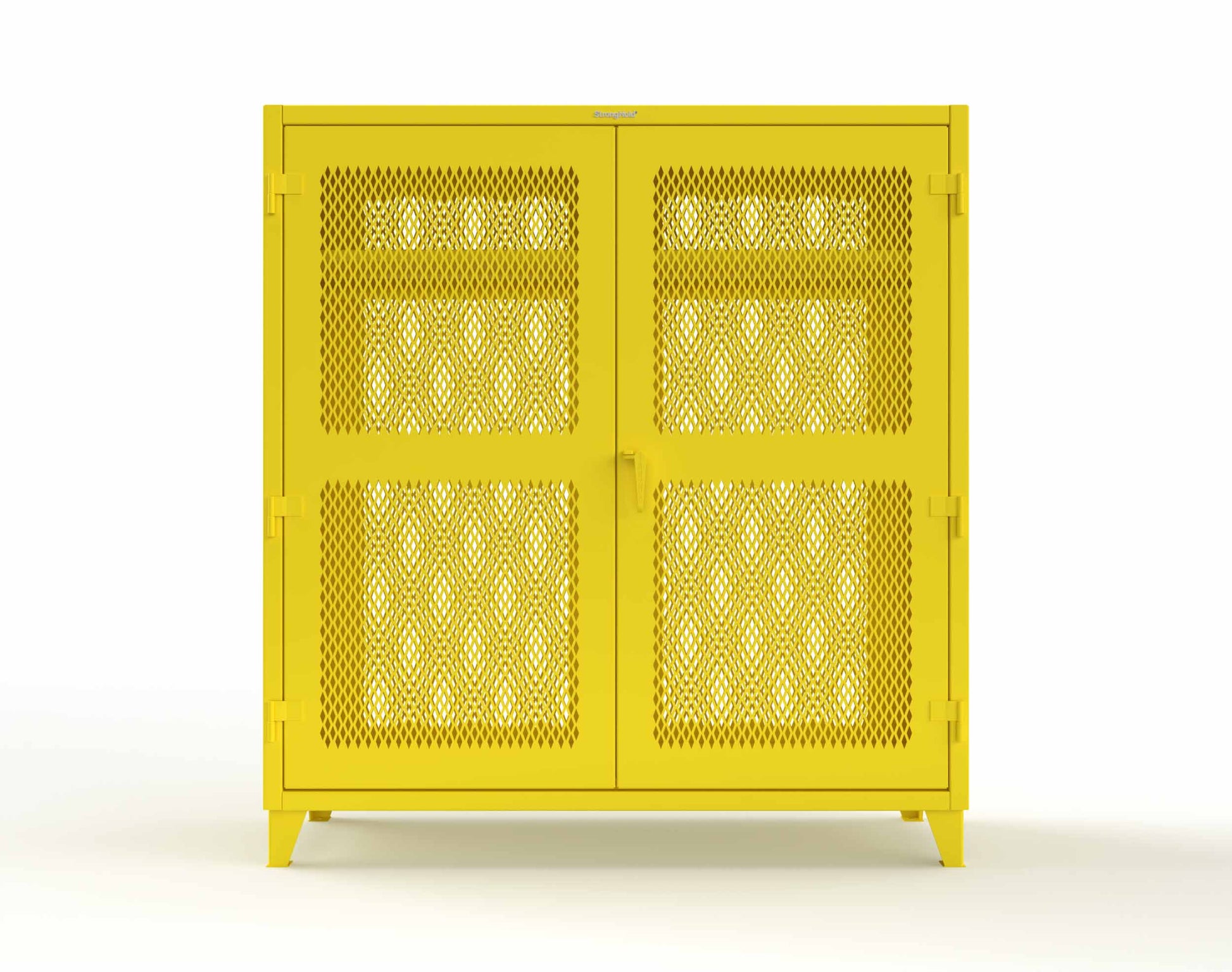 Extreme Duty 12 GA Fully-Ventilated Uniform Cabinet with Hanger Rod, 1 Shelf - 72 In. W x 24 In. D x 78 In. H - 66-VBS-241WR-1021