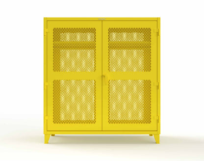 Extreme Duty 12 GA Fully-Ventilated Uniform Cabinet with Hanger Rod, 1 Shelf - 72 In. W x 24 In. D x 78 In. H - 66-VBS-241WR-1021