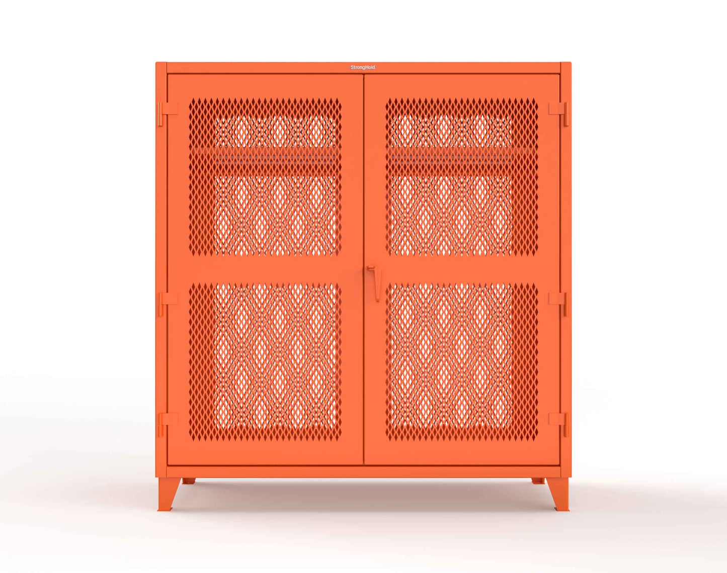 Extreme Duty 12 GA Fully-Ventilated Uniform Cabinet with Hanger Rod, 1 Shelf - 72 In. W x 24 In. D x 78 In. H - 66-VBS-241WR-2009