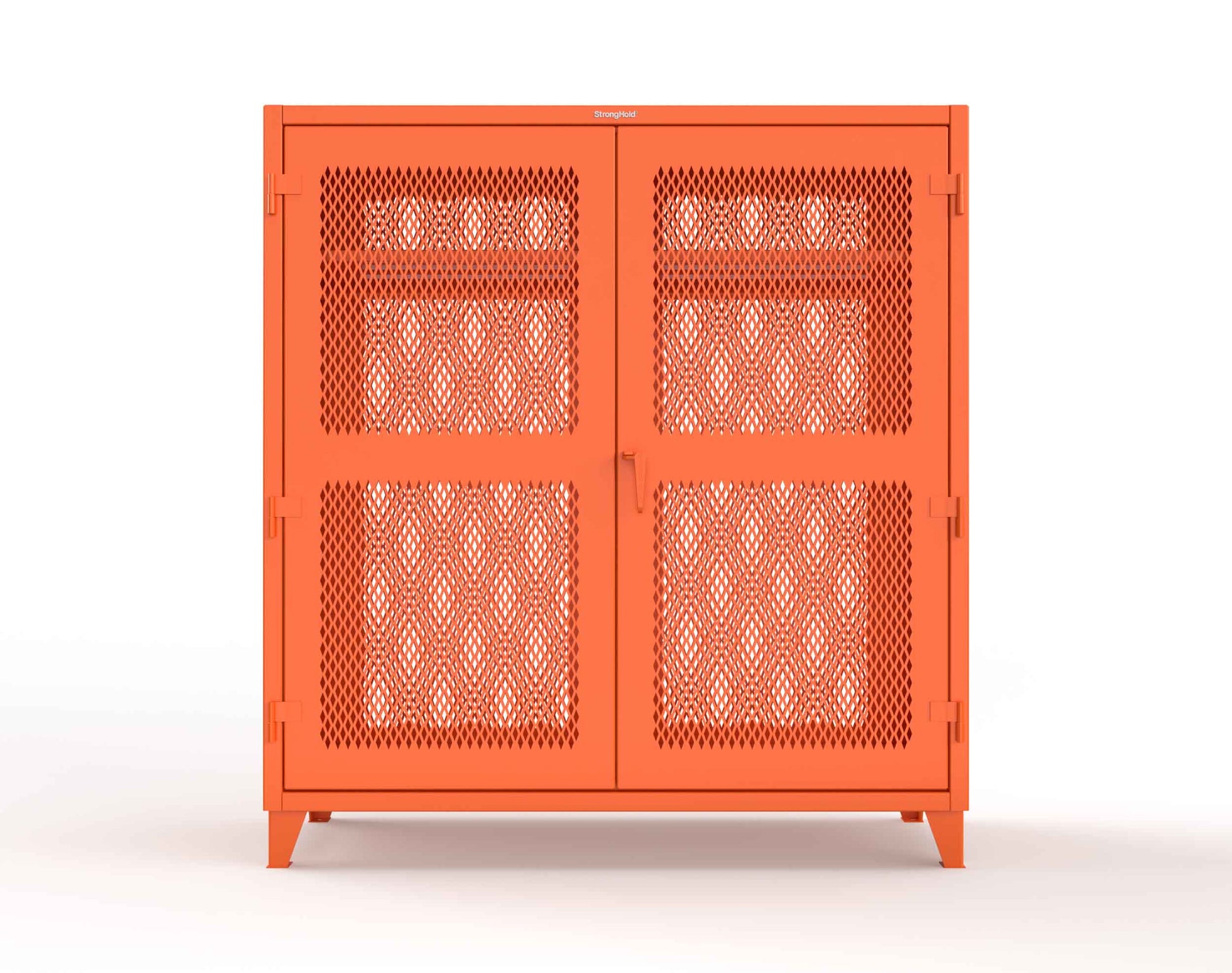 Extreme Duty 12 GA Fully-Ventilated Uniform Cabinet with Hanger Rod, 1 Shelf - 72 In. W x 24 In. D x 78 In. H - 66-VBS-241WR-2009