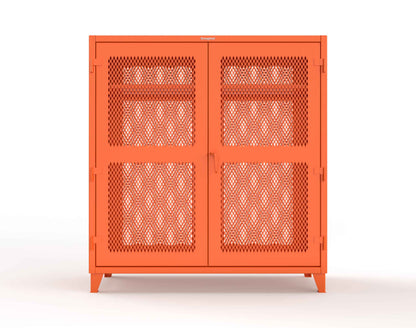 Extreme Duty 12 GA Fully-Ventilated Uniform Cabinet with Hanger Rod, 1 Shelf - 72 In. W x 24 In. D x 78 In. H - 66-VBS-241WR-2009