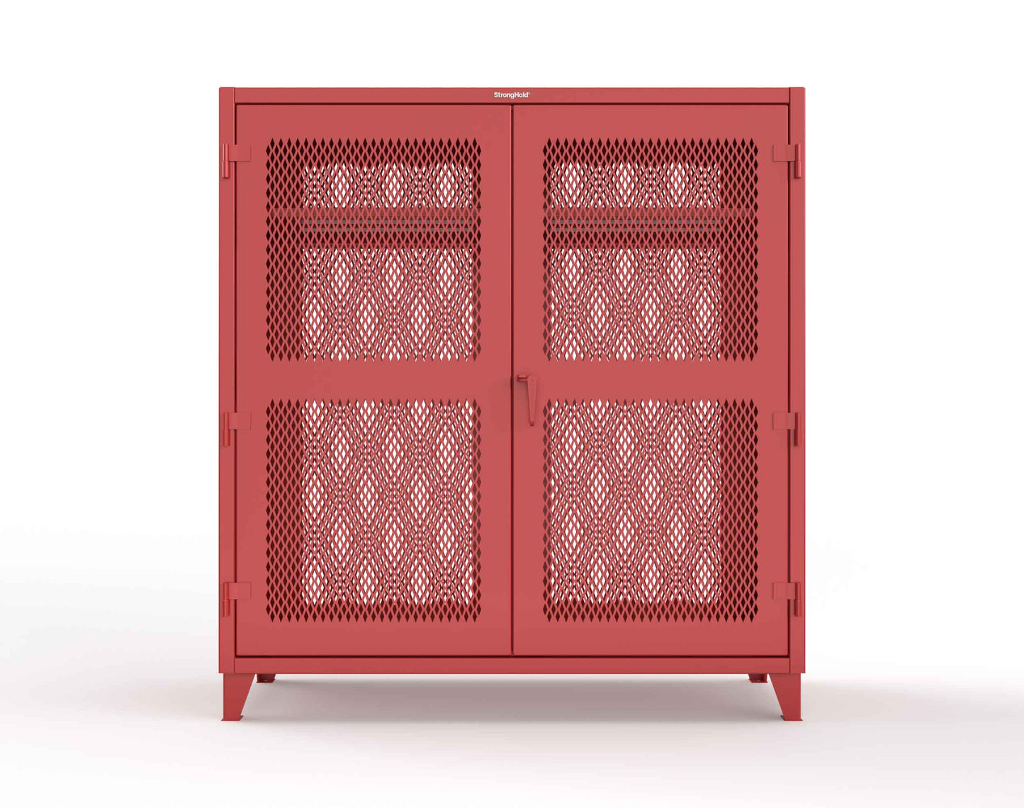 Extreme Duty 12 GA Fully-Ventilated Uniform Cabinet with Hanger Rod, 1 Shelf - 72 In. W x 24 In. D x 78 In. H - 66-VBS-241WR-3001