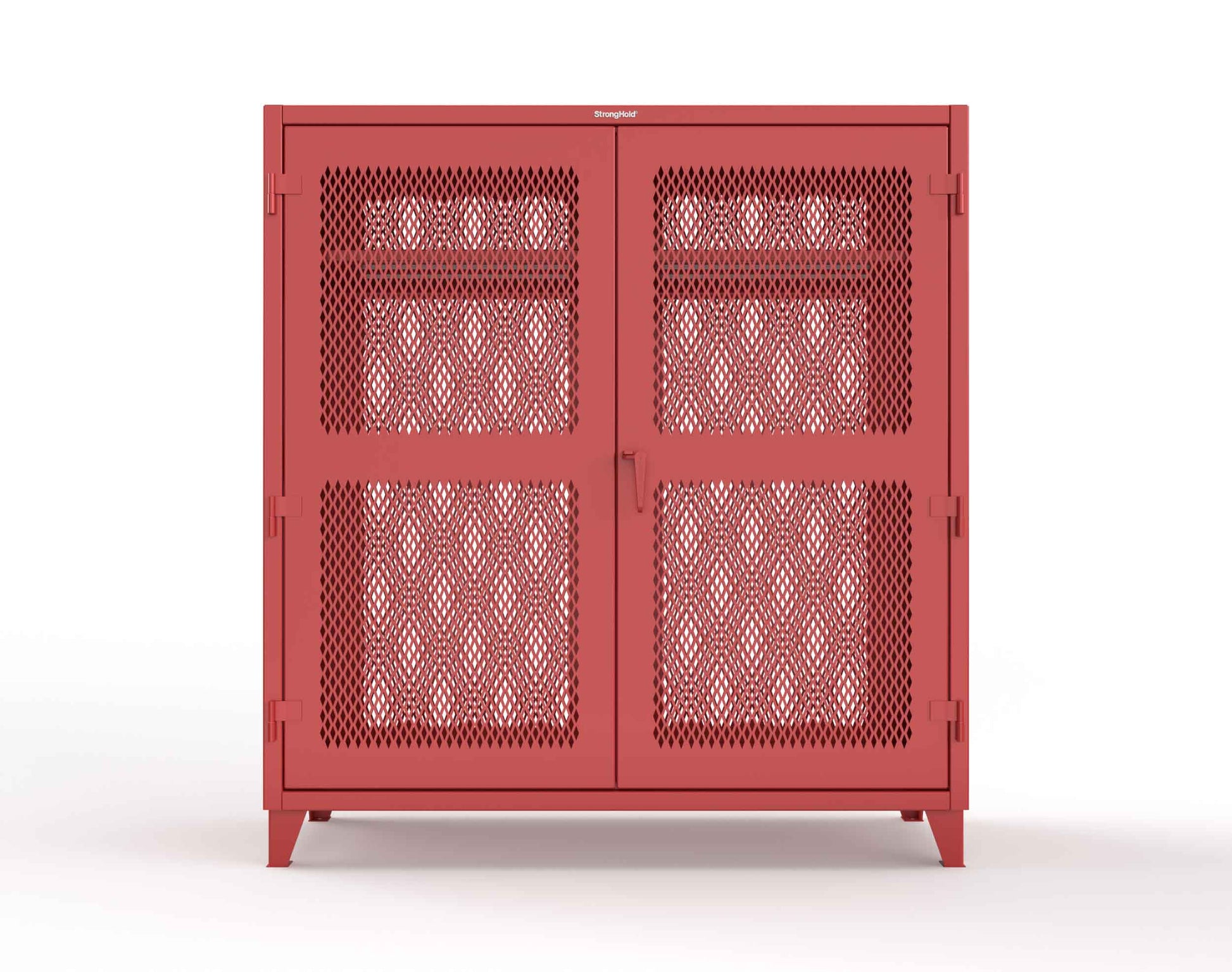 Extreme Duty 12 GA Fully-Ventilated Uniform Cabinet with Hanger Rod, 1 Shelf - 72 In. W x 24 In. D x 78 In. H - 66-VBS-241WR-3001
