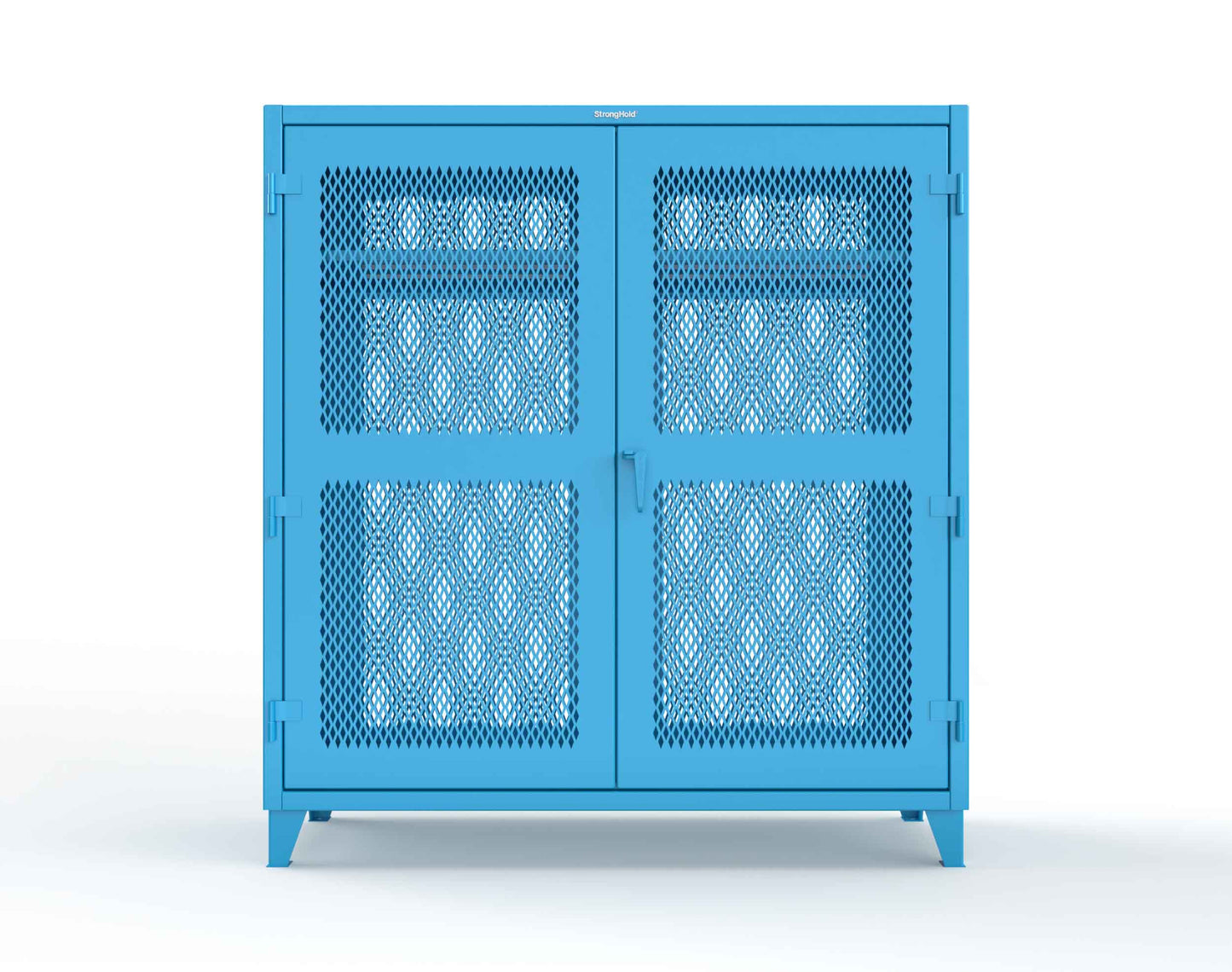 Extreme Duty 12 GA Fully-Ventilated Uniform Cabinet with Hanger Rod, 1 Shelf - 72 In. W x 24 In. D x 78 In. H - 66-VBS-241WR-5012