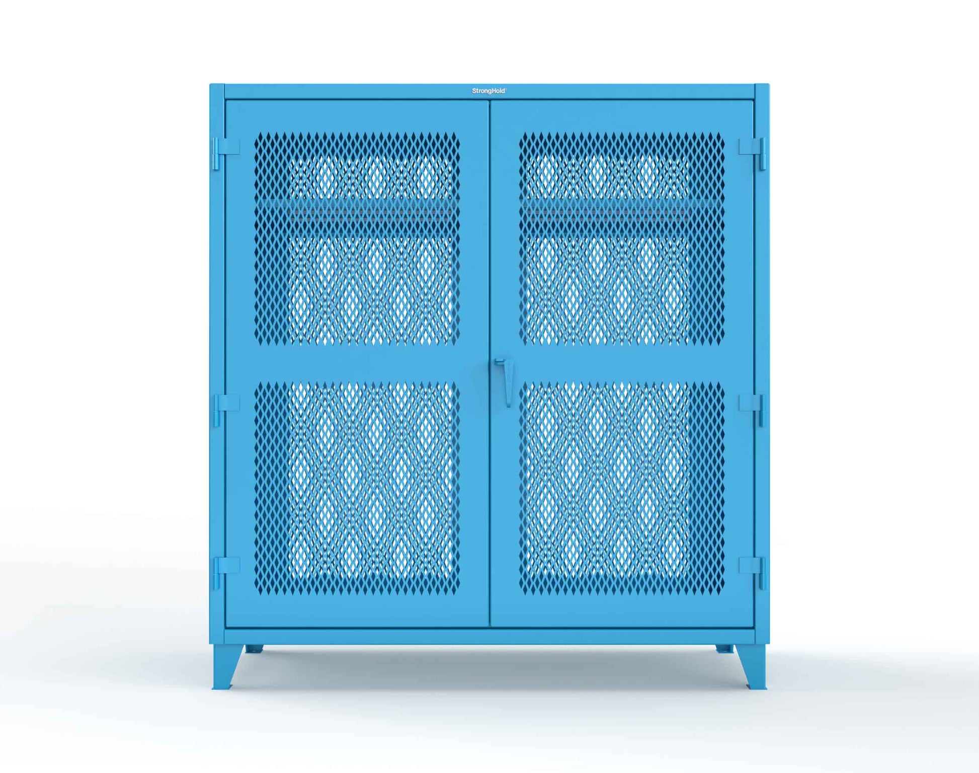Extreme Duty 12 GA Fully-Ventilated Uniform Cabinet with Hanger Rod, 1 Shelf - 72 In. W x 24 In. D x 78 In. H - 66-VBS-241WR-5012