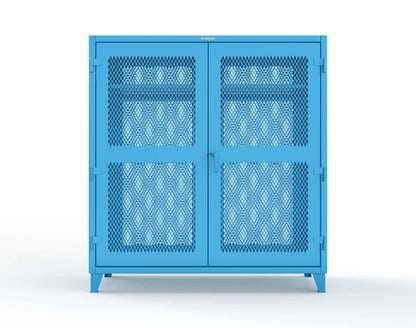 Extreme Duty 12 GA Fully-Ventilated Uniform Cabinet with Hanger Rod, 1 Shelf - 72 In. W x 24 In. D x 78 In. H - 66-VBS-241WR-5012