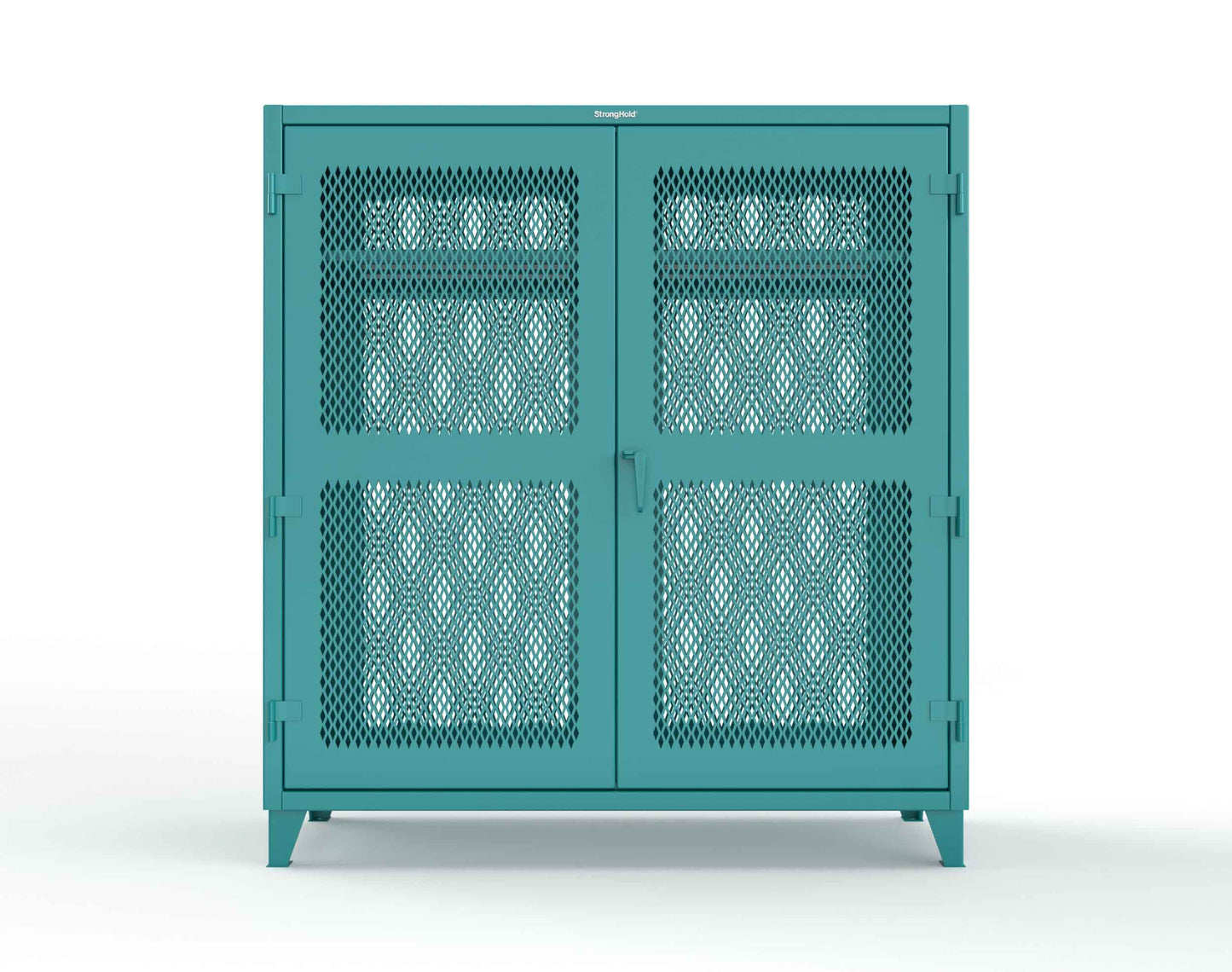 Extreme Duty 12 GA Fully-Ventilated Uniform Cabinet with Hanger Rod, 1 Shelf - 72 In. W x 24 In. D x 78 In. H - 66-VBS-241WR-5021