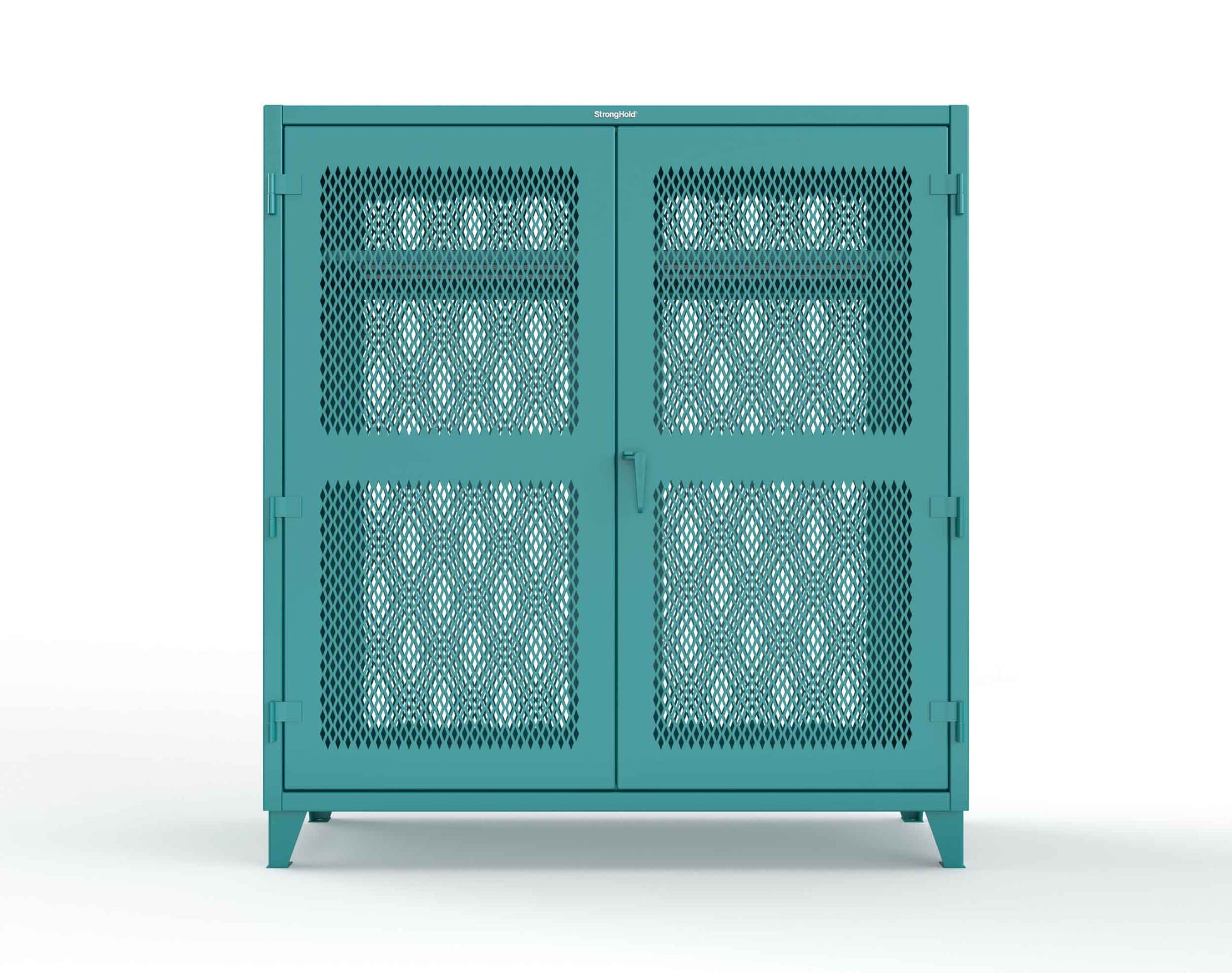 Extreme Duty 12 GA Fully-Ventilated Uniform Cabinet with Hanger Rod, 1 Shelf - 72 In. W x 24 In. D x 78 In. H - 66-VBS-241WR-5021