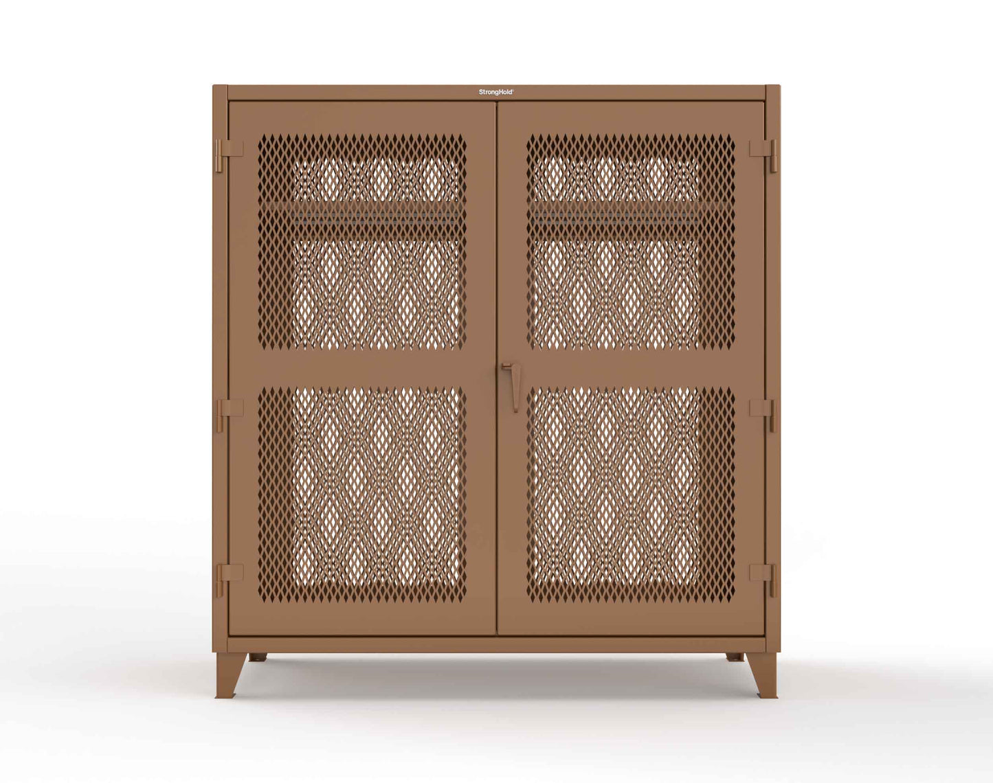 Extreme Duty 12 GA Fully-Ventilated Uniform Cabinet with Hanger Rod, 1 Shelf - 72 In. W x 24 In. D x 78 In. H - 66-VBS-241WR-8008