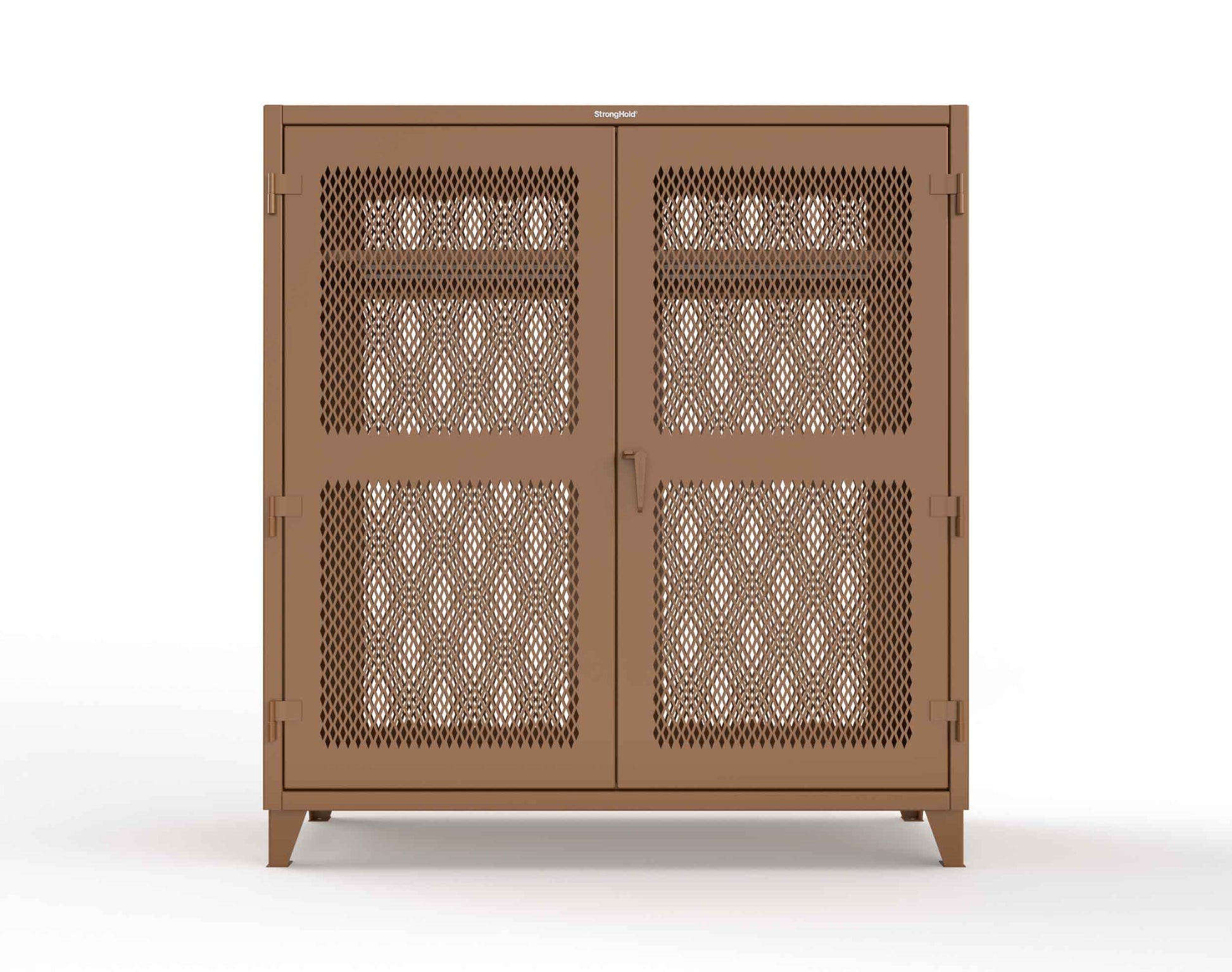 Extreme Duty 12 GA Fully-Ventilated Uniform Cabinet with Hanger Rod, 1 Shelf - 72 In. W x 24 In. D x 78 In. H - 66-VBS-241WR-8008