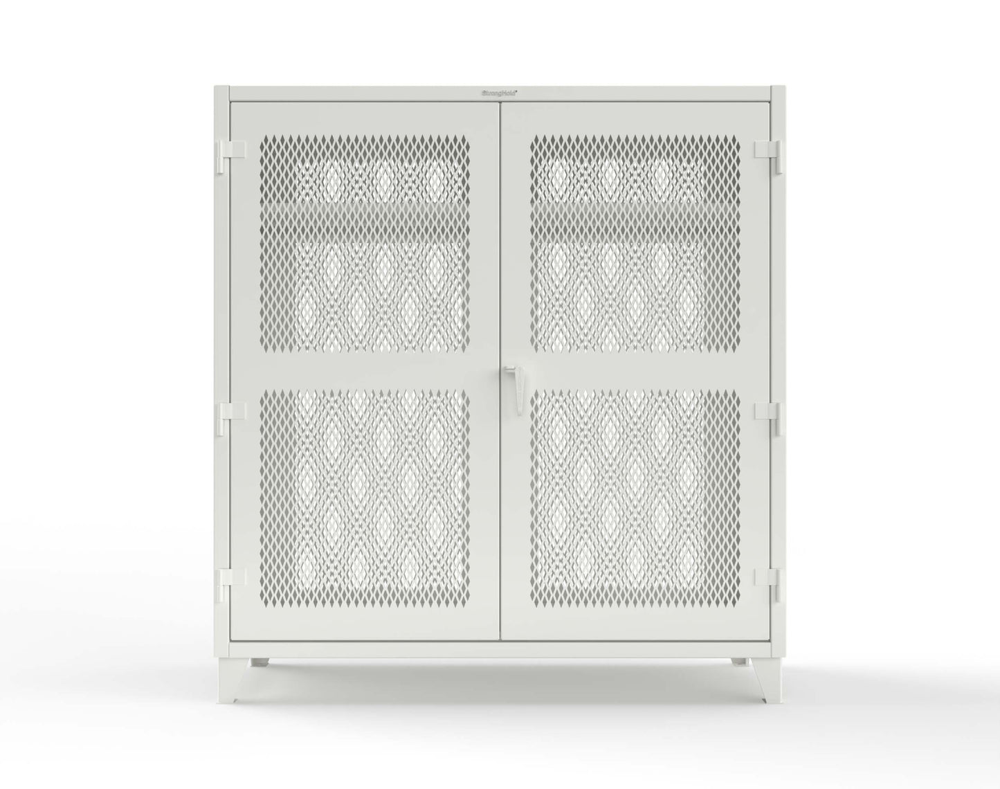 Extreme Duty 12 GA Fully-Ventilated Uniform Cabinet with Hanger Rod, 1 Shelf - 72 In. W x 24 In. D x 78 In. H - 66-VBS-241WR-9003