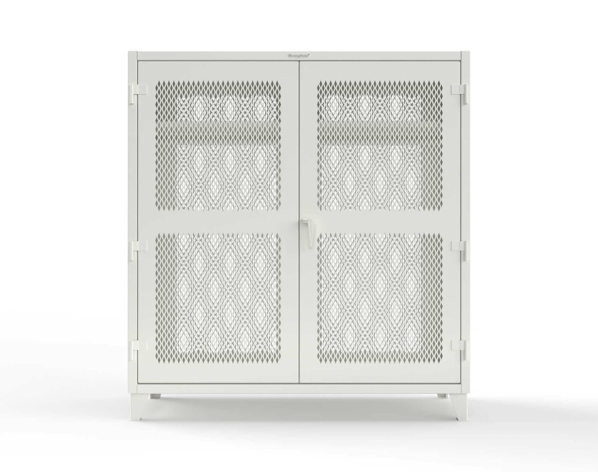 Extreme Duty 12 GA Fully-Ventilated Uniform Cabinet with Hanger Rod, 1 Shelf - 72 In. W x 24 In. D x 78 In. H - 66-VBS-241WR-9003