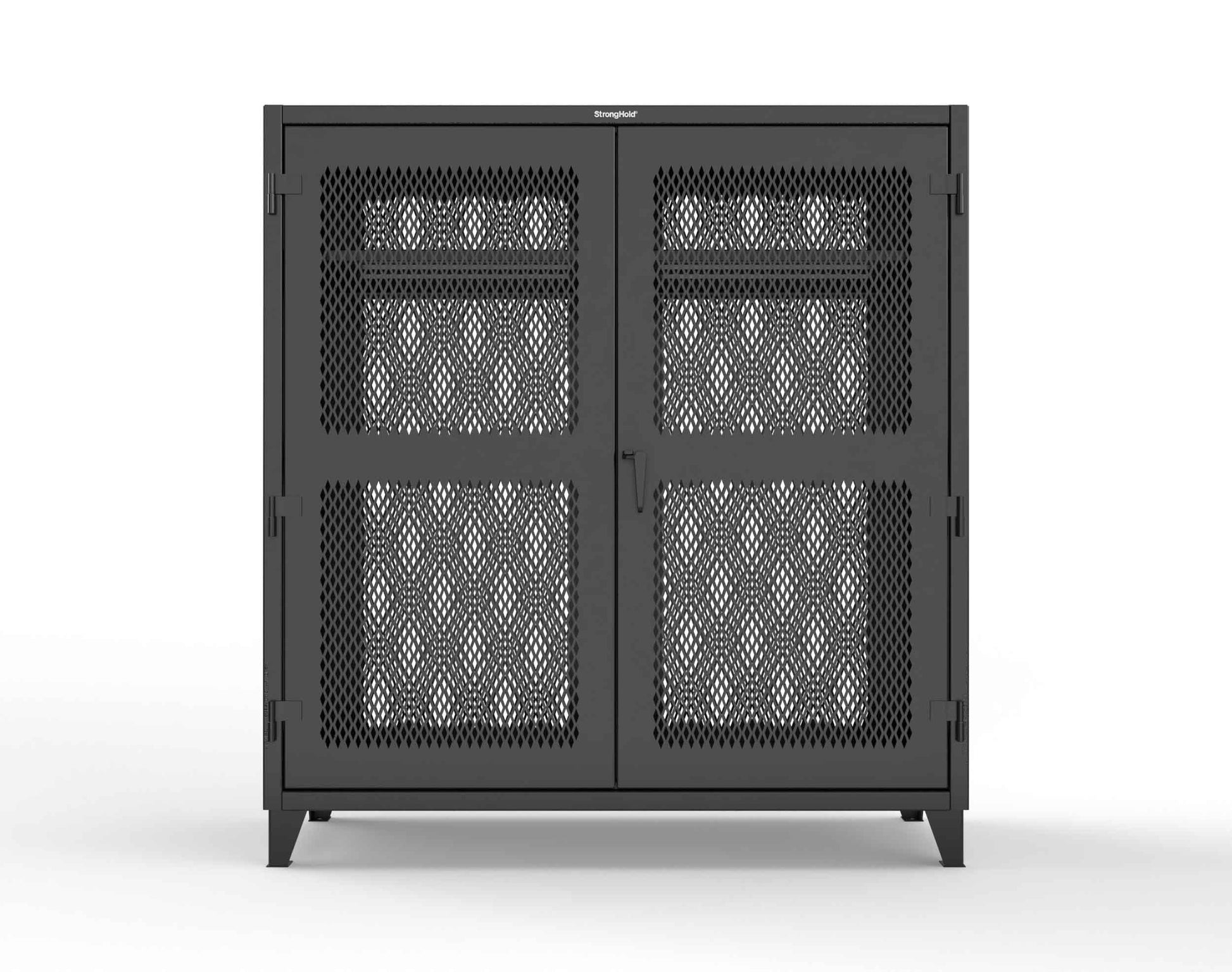 Extreme Duty 12 GA Fully-Ventilated Uniform Cabinet with Hanger Rod, 1 Shelf - 72 In. W x 24 In. D x 78 In. H - 66-VBS-241WR-9005