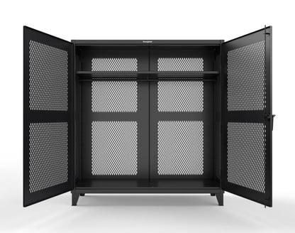 Extreme Duty 12 GA Fully-Ventilated Uniform Cabinet with Hanger Rod, 1 Shelf - 72 In. W x 24 In. D x 78 In. H - 66-VBS-241WR-9005