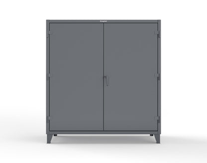 Extreme Duty 12 GA Uniform Cabinet with Hanger Rod, 1 Shelf - 72 In. W x 24 In. D x 78 In. H - 66-WR-241-7024