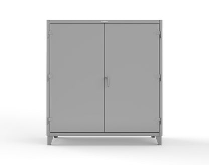 Extreme Duty 12 GA Uniform Cabinet with Hanger Rod, 1 Shelf - 72 In. W x 24 In. D x 78 In. H - 66-WR-241-7037