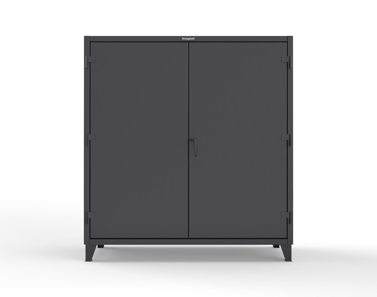 Extreme Duty 12 GA Uniform Cabinet with Hanger Rod, 1 Shelf - 72 In. W x 24 In. D x 78 In. H - 66-WR-241-9005