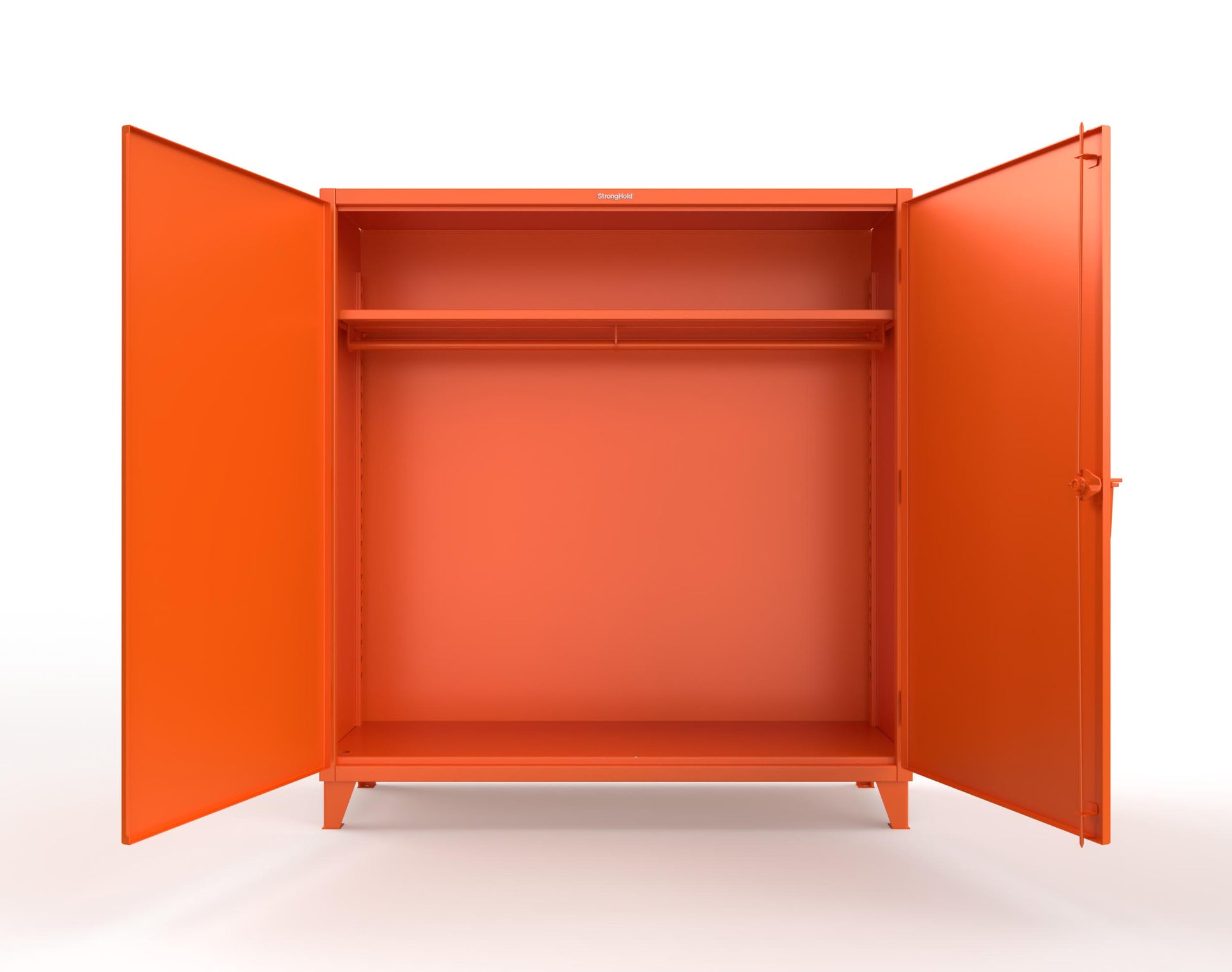 Extreme Duty 12 GA Uniform Cabinet with Hanger Rod, 1 Shelf - 72 In. W x 24 In. D x 78 In. H - 66-WR-241-2009