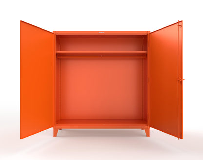 Extreme Duty 12 GA Uniform Cabinet with Hanger Rod, 1 Shelf - 72 In. W x 24 In. D x 78 In. H - 66-WR-241-2009