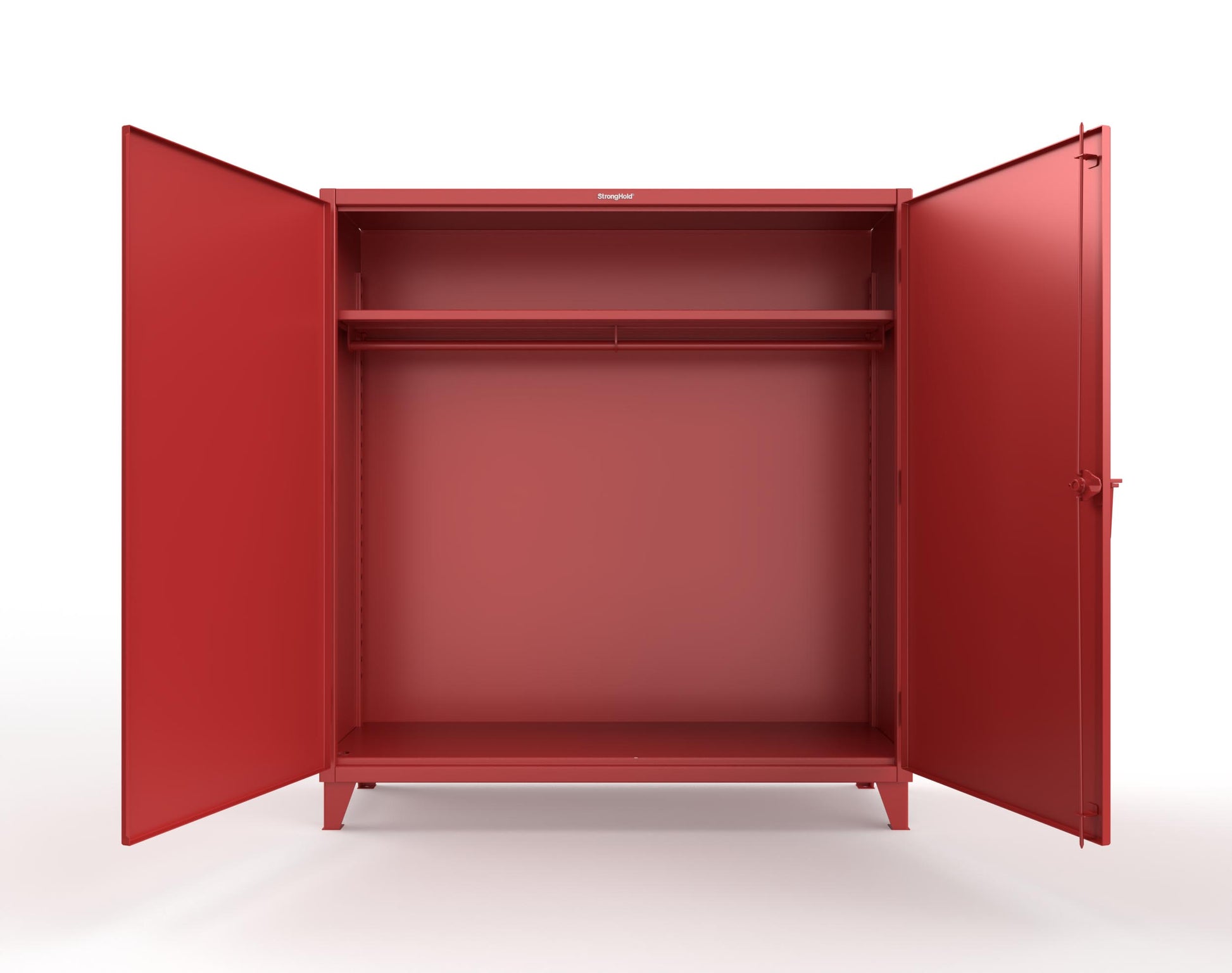 Extreme Duty 12 GA Uniform Cabinet with Hanger Rod, 1 Shelf - 72 In. W x 24 In. D x 78 In. H - 66-WR-241-3001