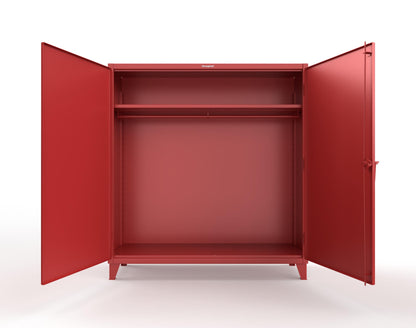 Extreme Duty 12 GA Uniform Cabinet with Hanger Rod, 1 Shelf - 72 In. W x 24 In. D x 78 In. H - 66-WR-241-3001