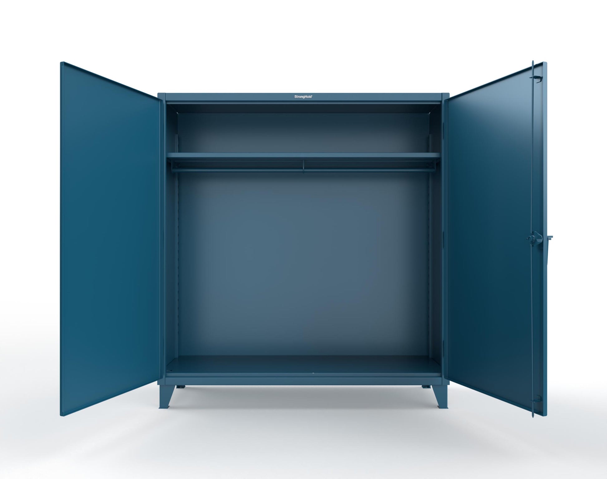 Extreme Duty 12 GA Uniform Cabinet with Hanger Rod, 1 Shelf - 72 In. W x 24 In. D x 78 In. H - 66-WR-241-5001