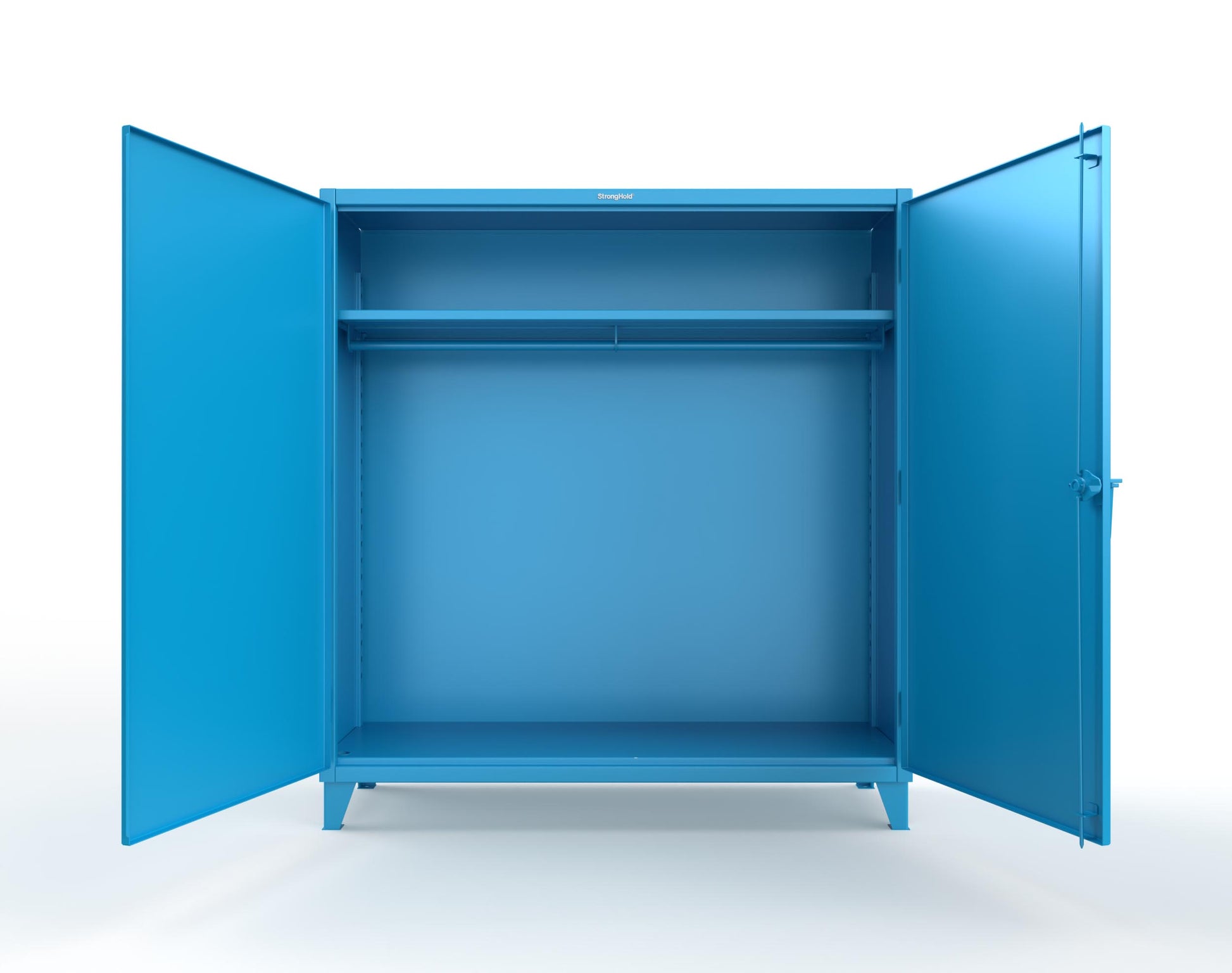 Extreme Duty 12 GA Uniform Cabinet with Hanger Rod, 1 Shelf - 72 In. W x 24 In. D x 78 In. H - 66-WR-241-5012