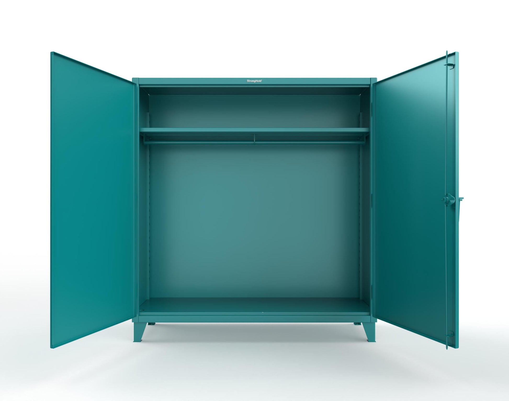 Extreme Duty 12 GA Uniform Cabinet with Hanger Rod, 1 Shelf - 72 In. W x 24 In. D x 78 In. H - 66-WR-241-5021