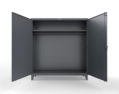 Extreme Duty 12 GA Uniform Cabinet with Hanger Rod, 1 Shelf - 72 In. W x 24 In. D x 78 In. H - 66-WR-241-7024