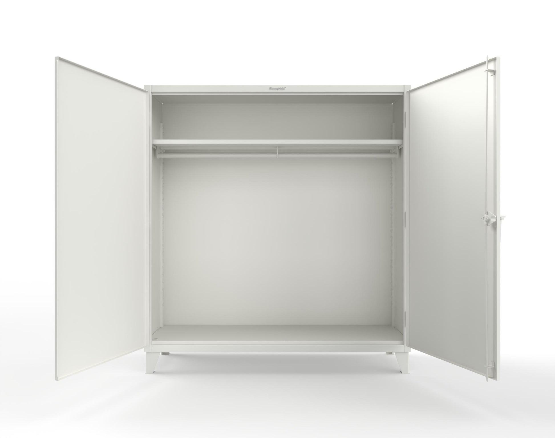 Extreme Duty 12 GA Uniform Cabinet with Hanger Rod, 1 Shelf - 72 In. W x 24 In. D x 78 In. H - 66-WR-241-9003