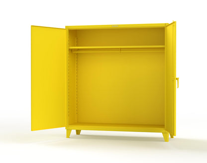 Extreme Duty 12 GA Uniform Cabinet with Hanger Rod, 1 Shelf - 72 In. W x 24 In. D x 78 In. H - 66-WR-241-1021