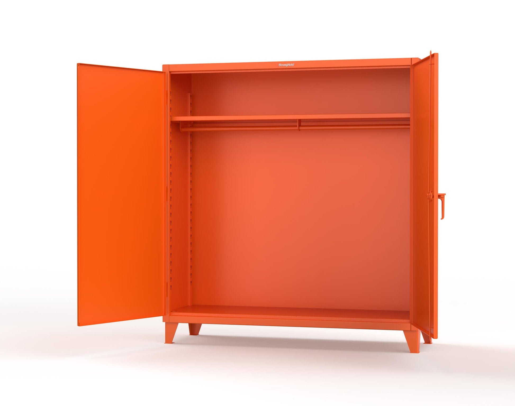 Extreme Duty 12 GA Uniform Cabinet with Hanger Rod, 1 Shelf - 72 In. W x 24 In. D x 78 In. H - 66-WR-241-2009