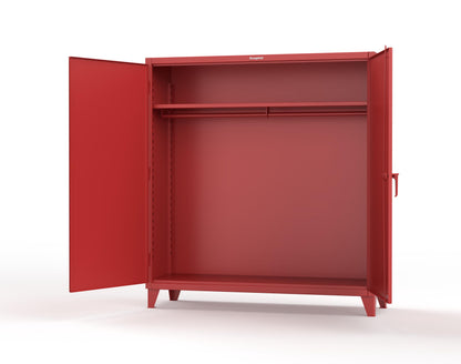 Extreme Duty 12 GA Uniform Cabinet with Hanger Rod, 1 Shelf - 72 In. W x 24 In. D x 78 In. H - 66-WR-241-3001