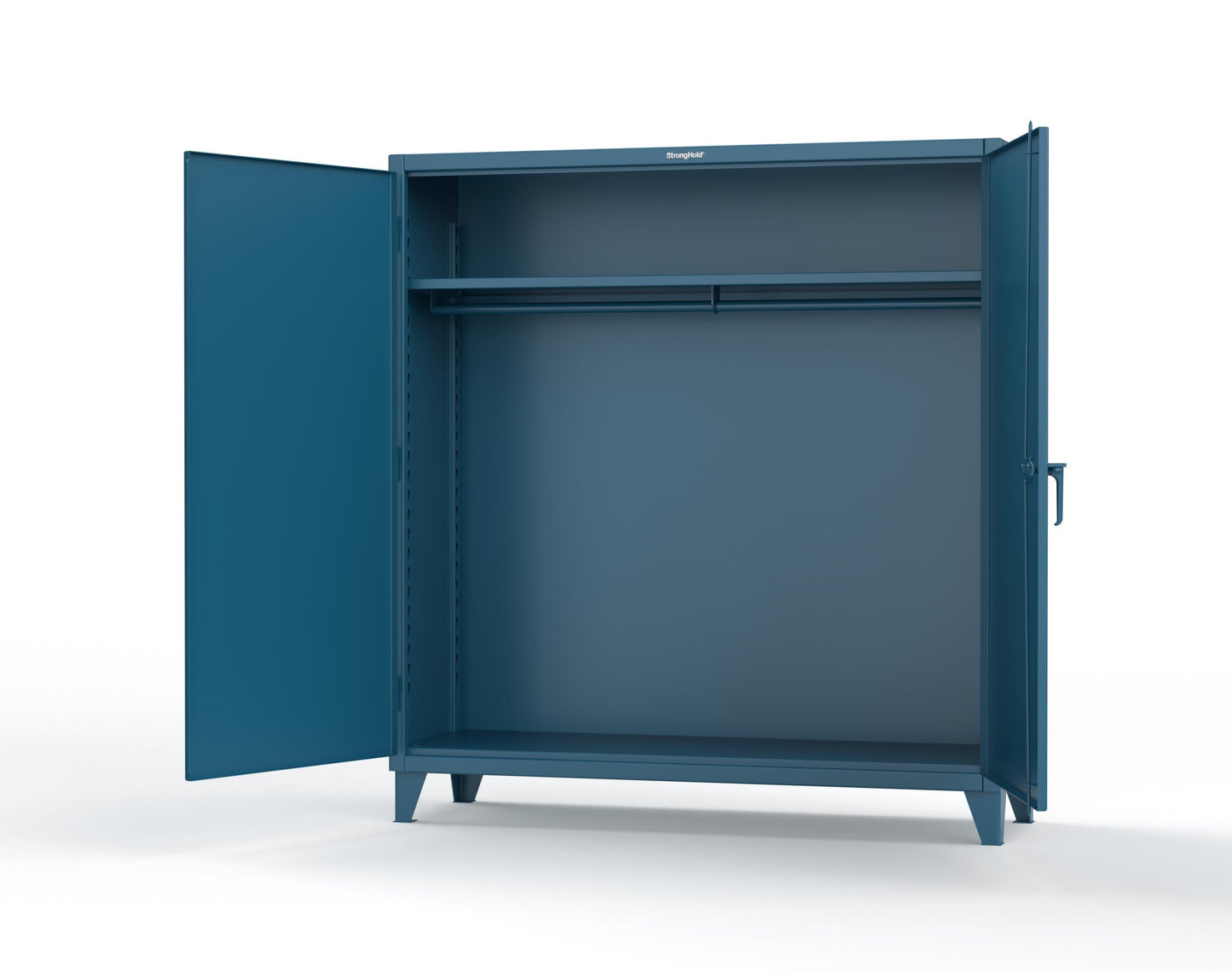 Extreme Duty 12 GA Uniform Cabinet with Hanger Rod, 1 Shelf - 72 In. W x 24 In. D x 78 In. H - 66-WR-241-5001