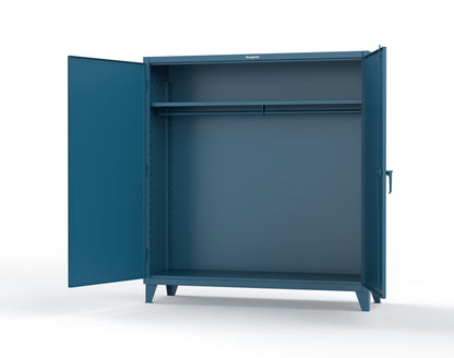 Extreme Duty 12 GA Uniform Cabinet with Hanger Rod, 1 Shelf - 72 In. W x 24 In. D x 78 In. H - 66-WR-241-5001