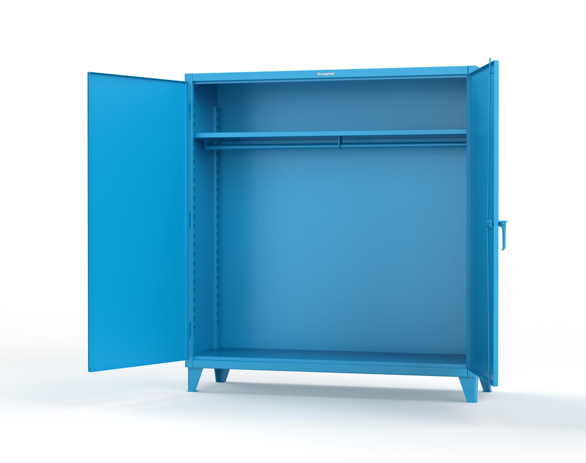 Extreme Duty 12 GA Uniform Cabinet with Hanger Rod, 1 Shelf - 72 In. W x 24 In. D x 78 In. H - 66-WR-241-5012