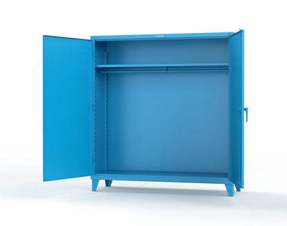 Extreme Duty 12 GA Uniform Cabinet with Hanger Rod, 1 Shelf - 72 In. W x 24 In. D x 78 In. H - 66-WR-241-5012